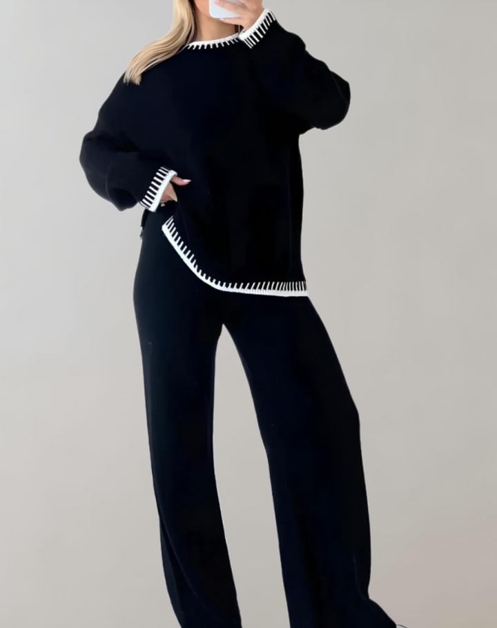 Theodora oversized sweater and wide leg pants set – image 3