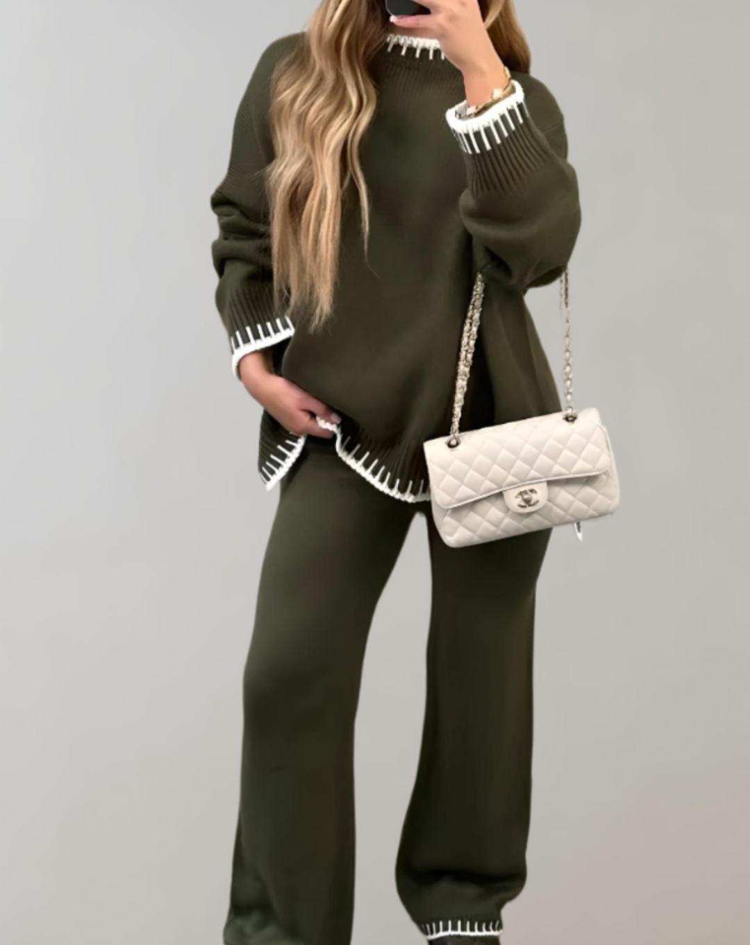 Theodora oversized sweater and wide leg pants set – image 4