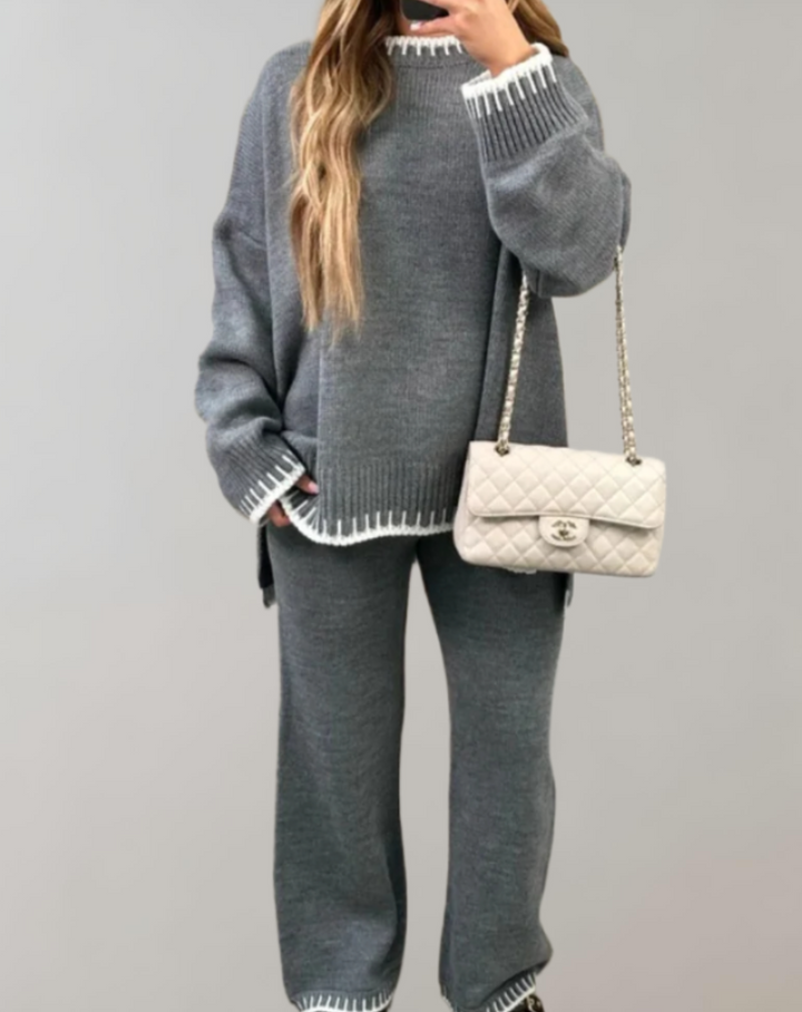 Theodora oversized sweater and wide leg pants set