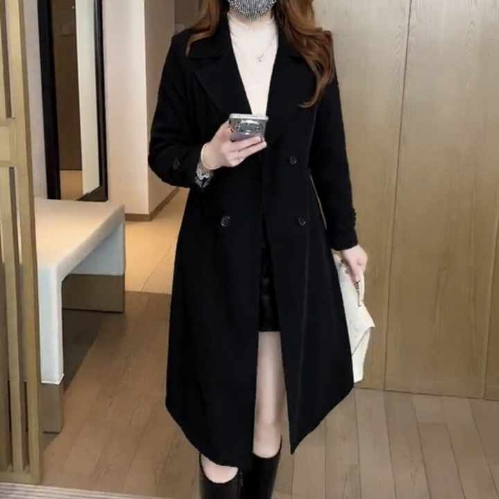 Penelope belted long trench coat