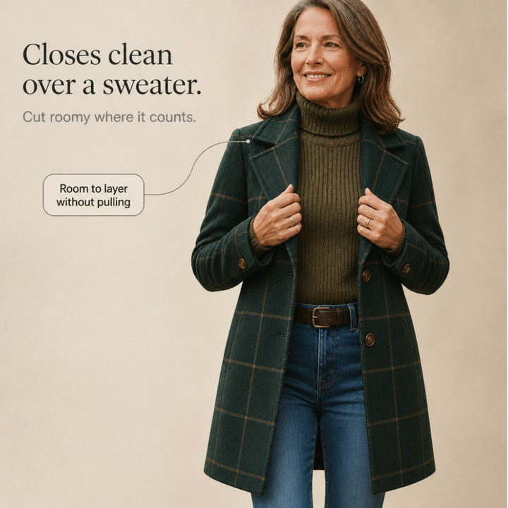 Morgan oversized plaid coat – image 7