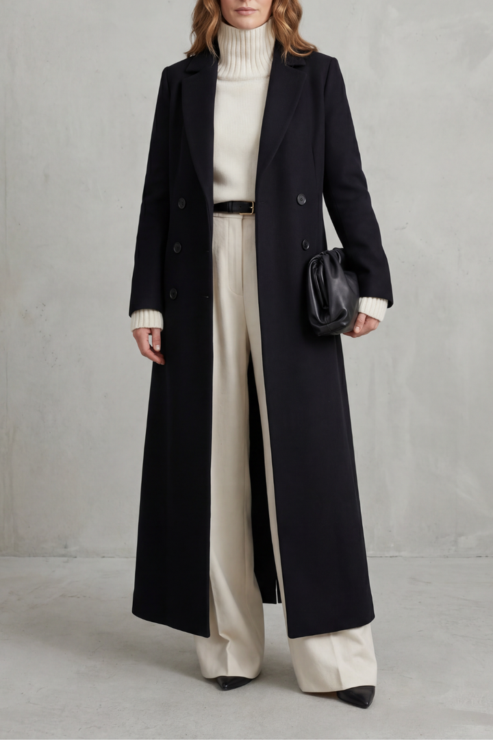 Gwen tailored long wool coat