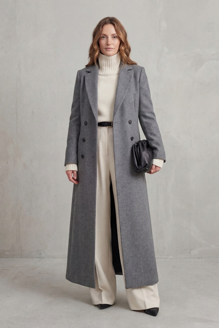 Gwen tailored long wool coat – image 10