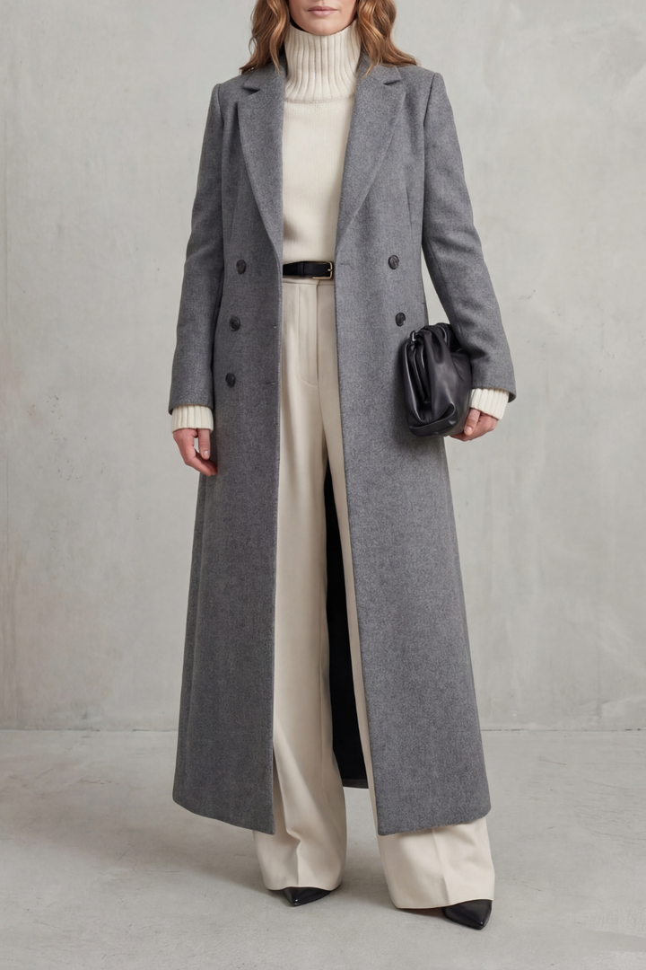 Gwen tailored long wool coat – image 9