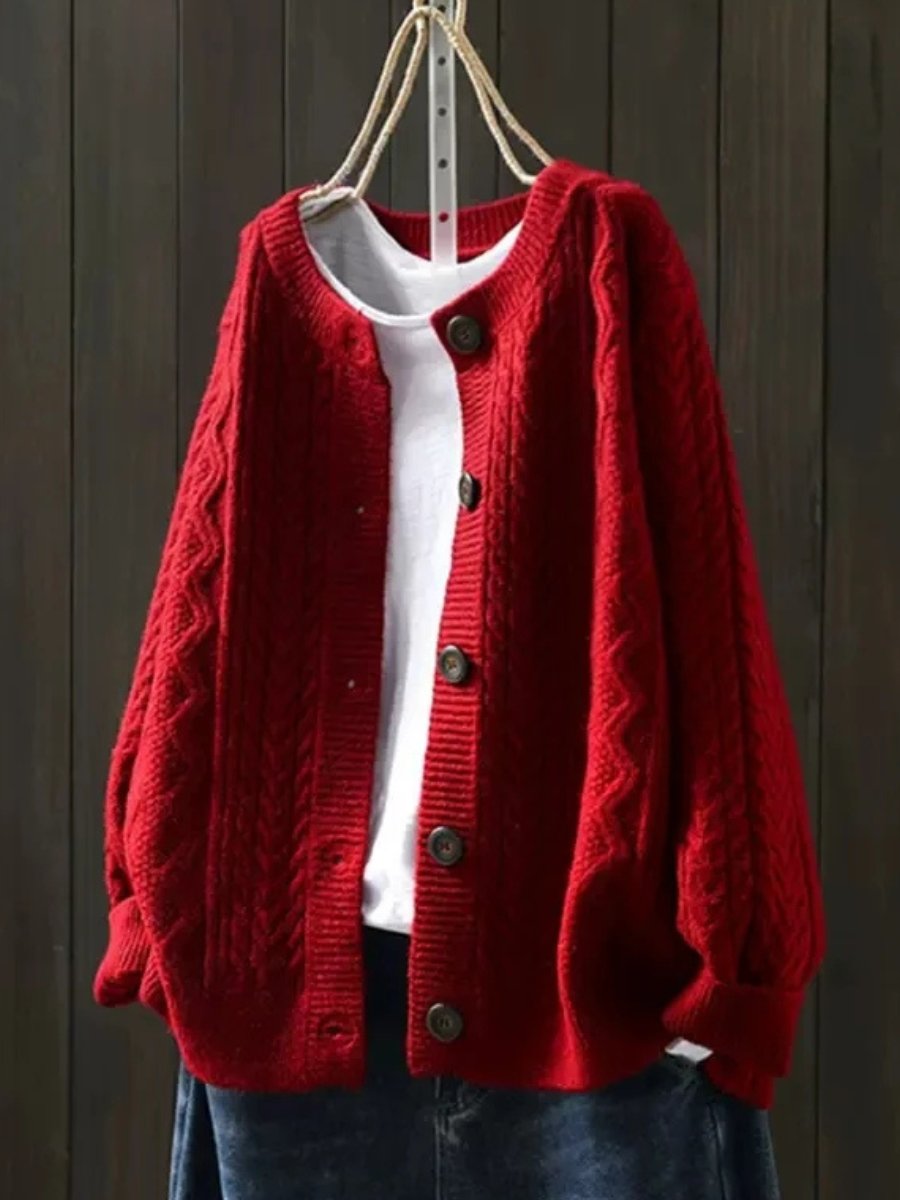 Lorna oversized cable knit cardigan – image 2