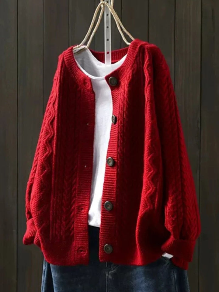 Lorna oversized cable knit cardigan – image 2