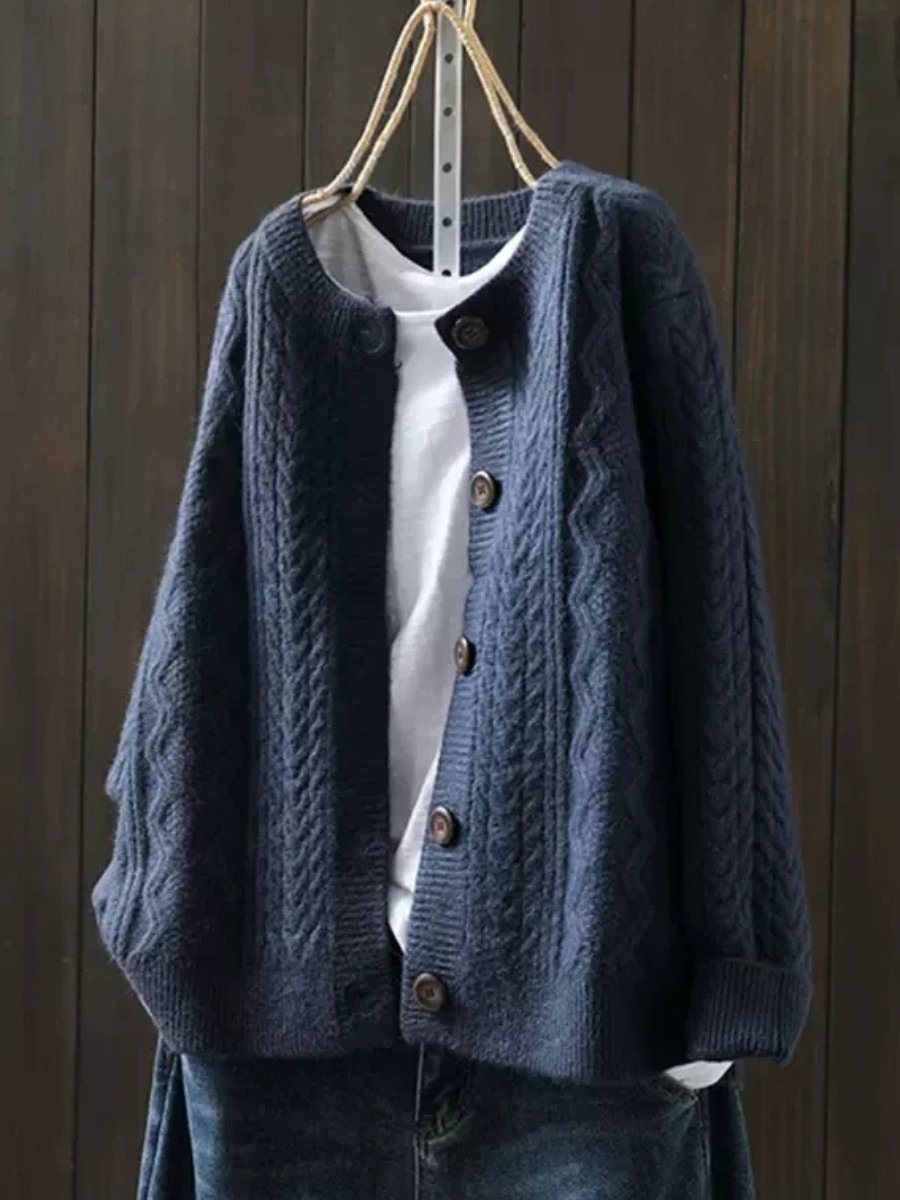 Lorna oversized cable knit cardigan – image 4
