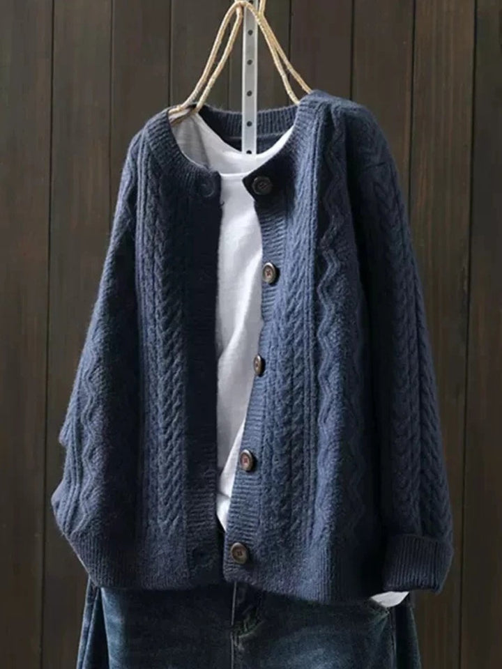 Lorna oversized cable knit cardigan – image 4