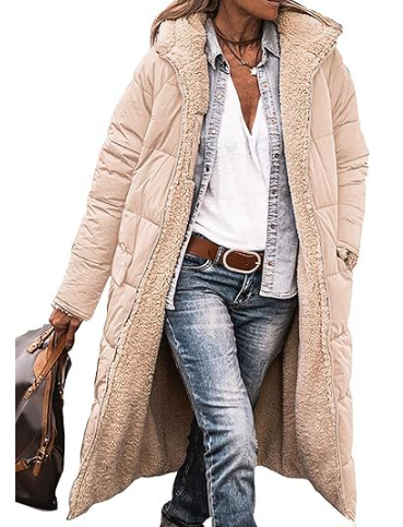 Theresa reversible teddy lined hooded long coat – image 12