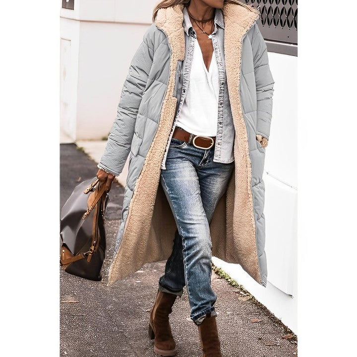 Theresa reversible teddy lined hooded long coat – image 4