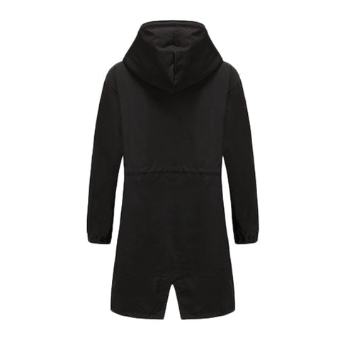 Aurora hooded long trench coat