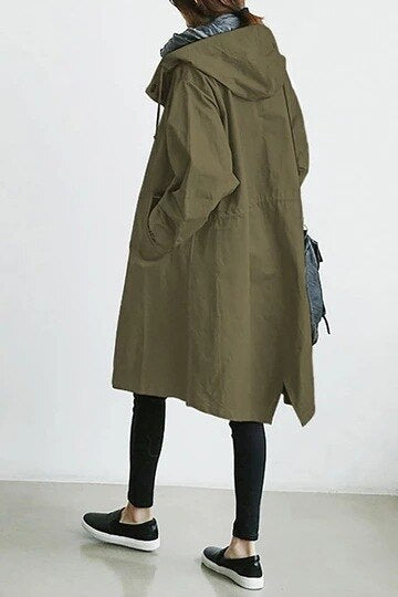 Aurora hooded long trench coat – image 2