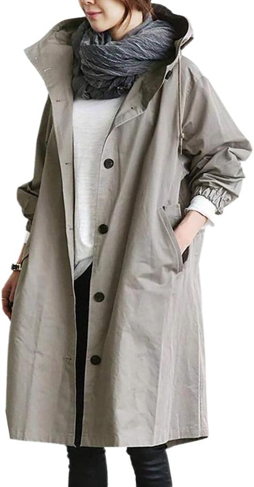 Aurora hooded long trench coat – image 3