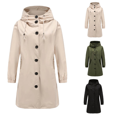 Aurora hooded long trench coat – image 4