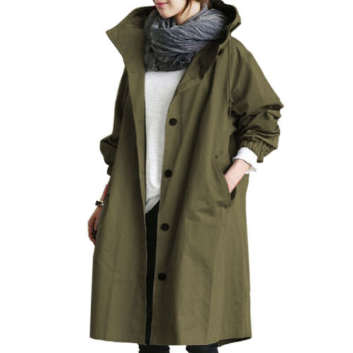 Aurora hooded long trench coat – image 5