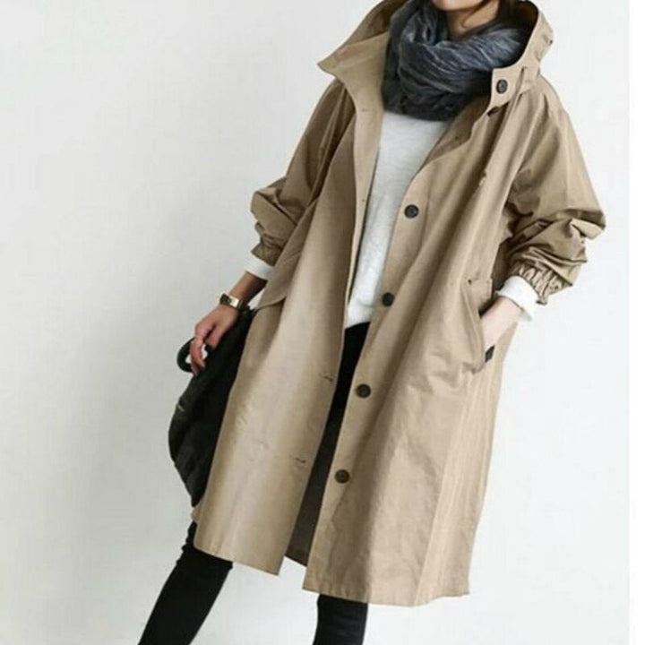 Aurora hooded long trench coat – image 7