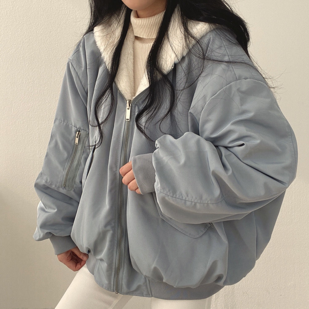 Perpetua reversible hooded fleece jacket