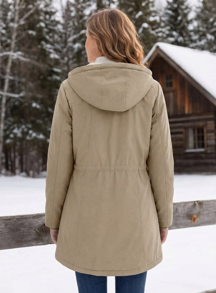 Elora sherpa lined hooded parka with drawstring waist – image 7