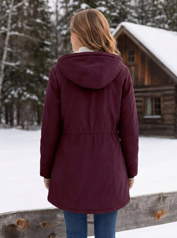 Elora sherpa lined hooded parka with drawstring waist – image 9