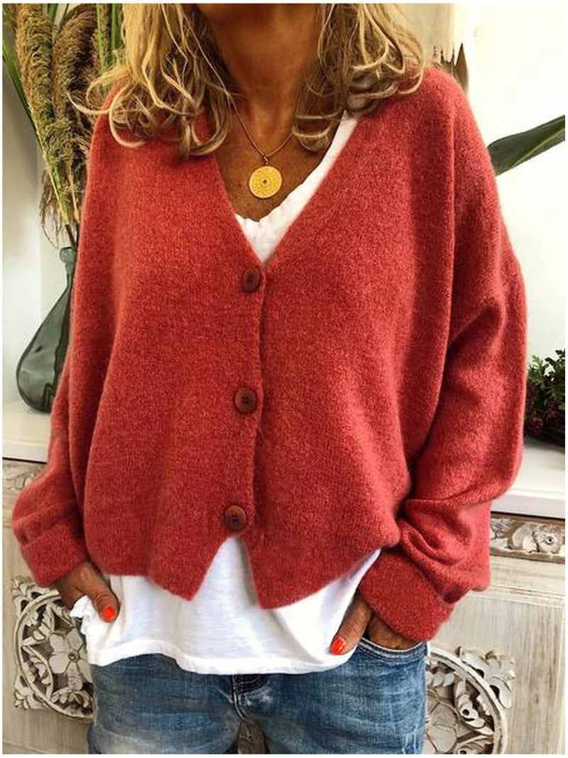 Brooke oversized V neck cardigan – image 10