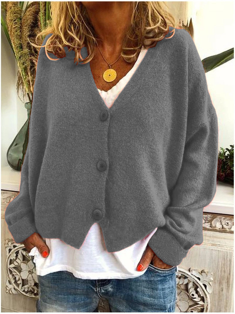 Brooke oversized V neck cardigan – image 7