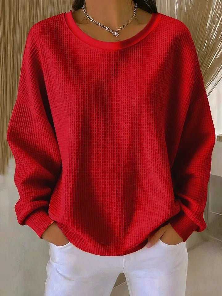 Daniela relaxed waffle knit sweater – image 2