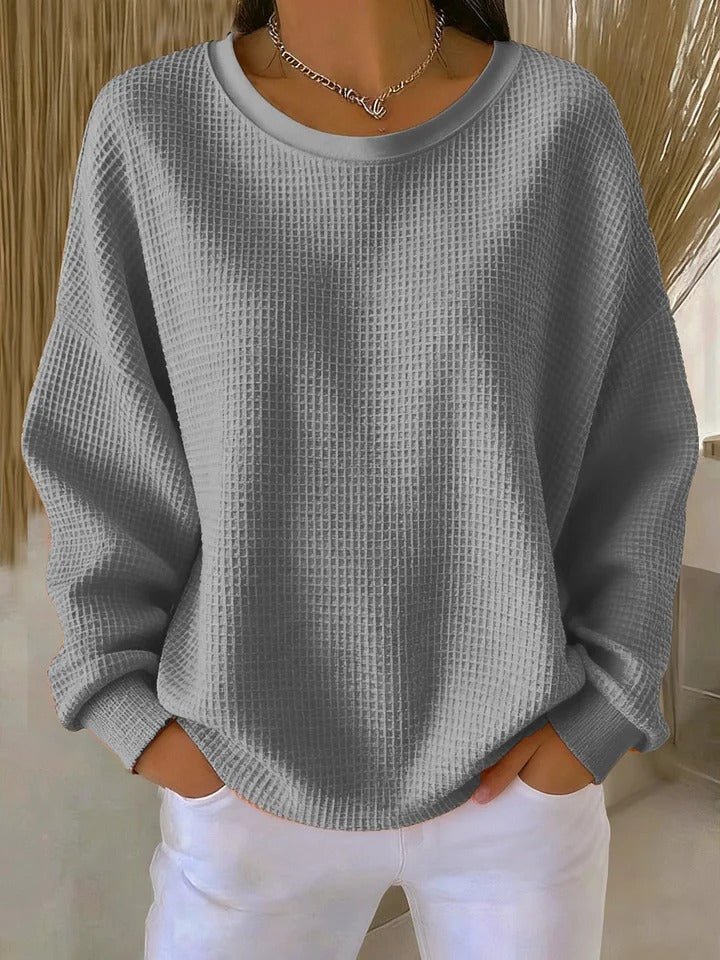 Daniela relaxed waffle knit sweater – image 3