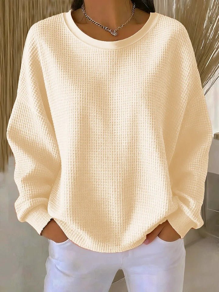 Daniela relaxed waffle knit sweater – image 4