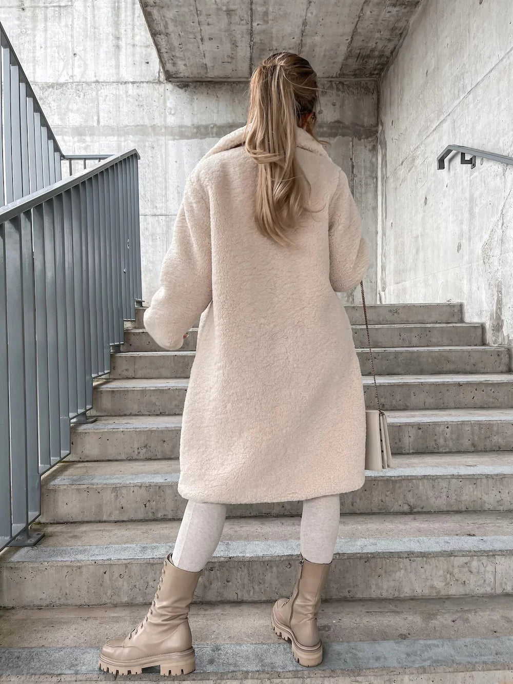 Nova long button front winter coat – image 2
