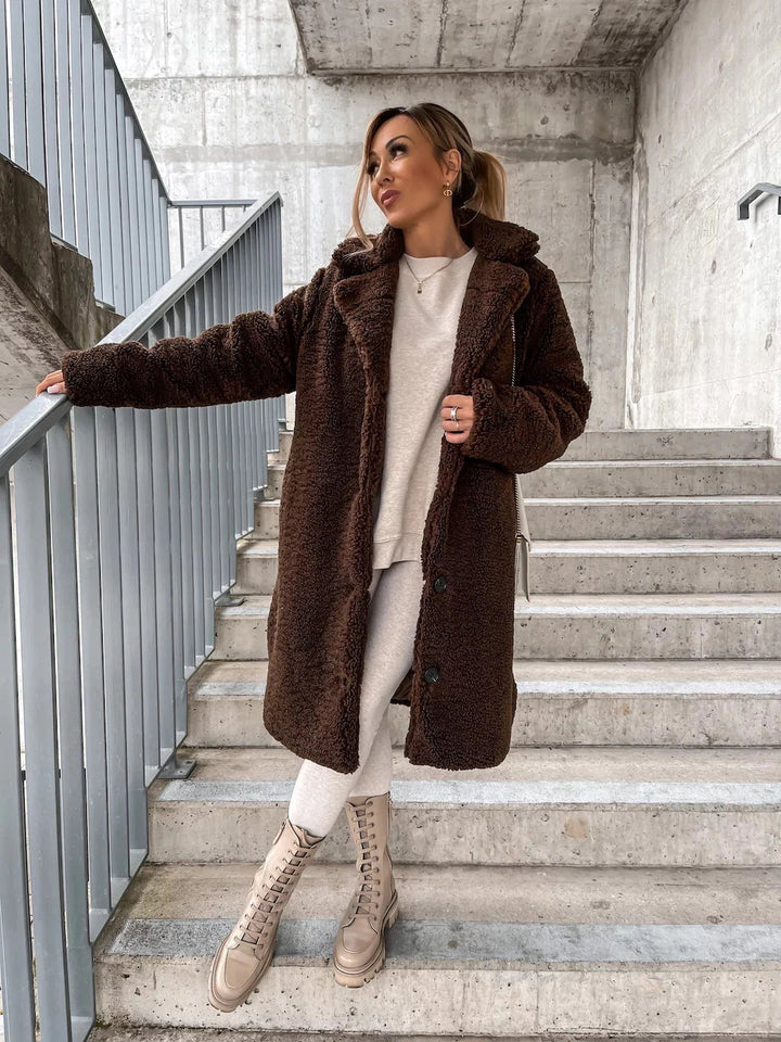 Nova long button front winter coat – image 11