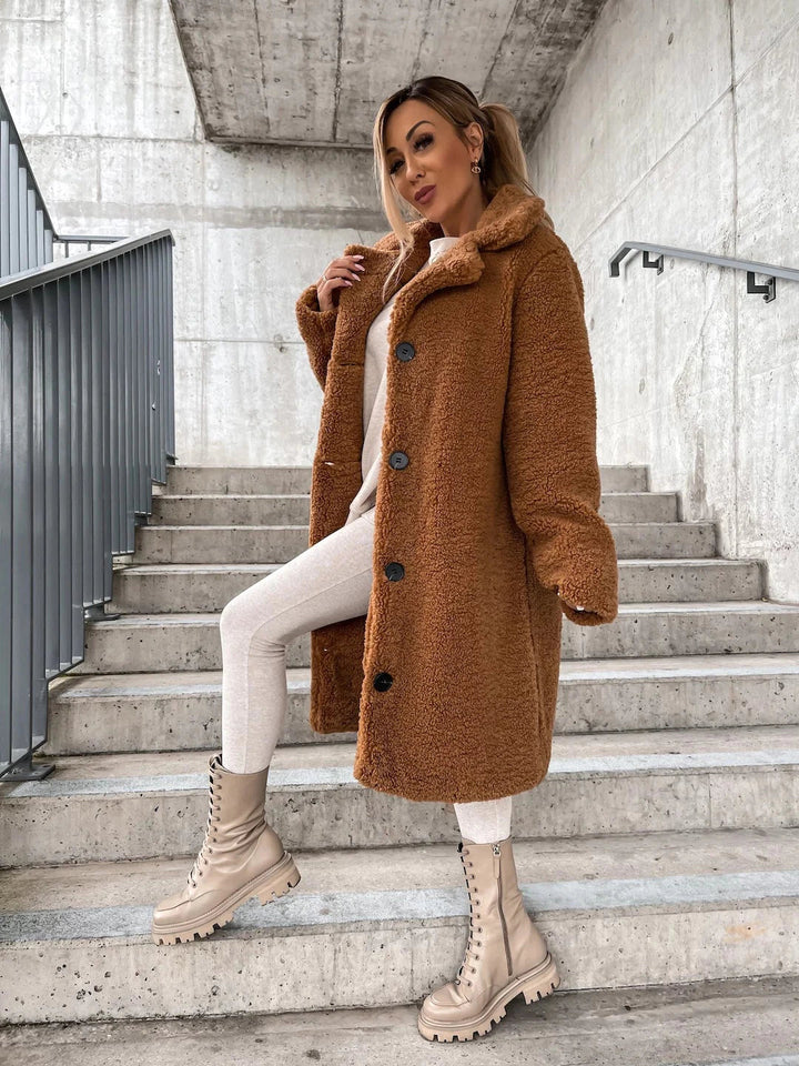 Nova long button front winter coat – image 10