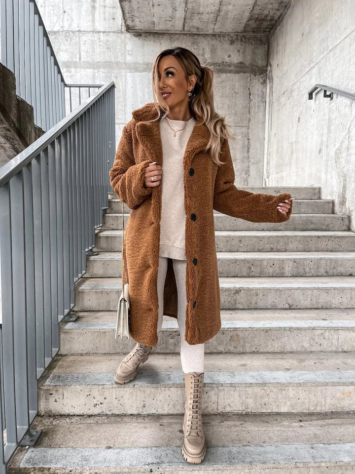 Nova long button front winter coat – image 4