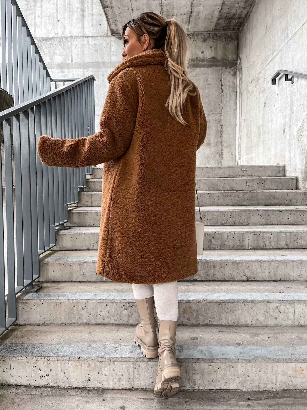 Nova long button front winter coat – image 5