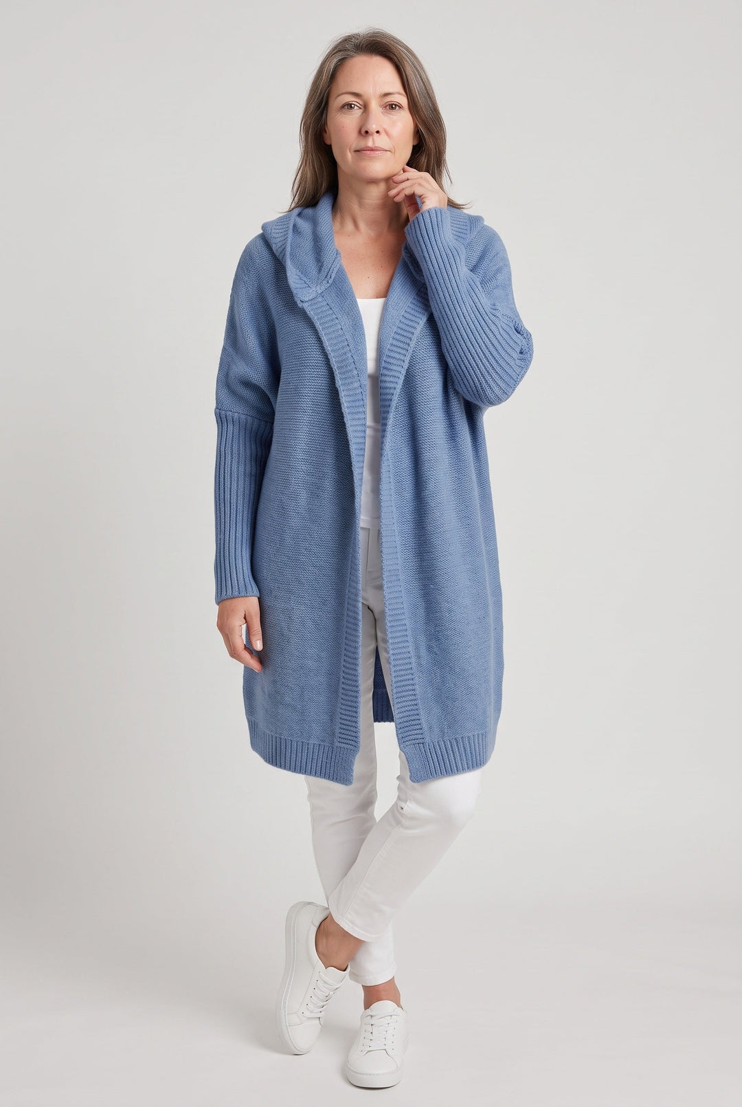 Frances longline open front cardigan – image 10