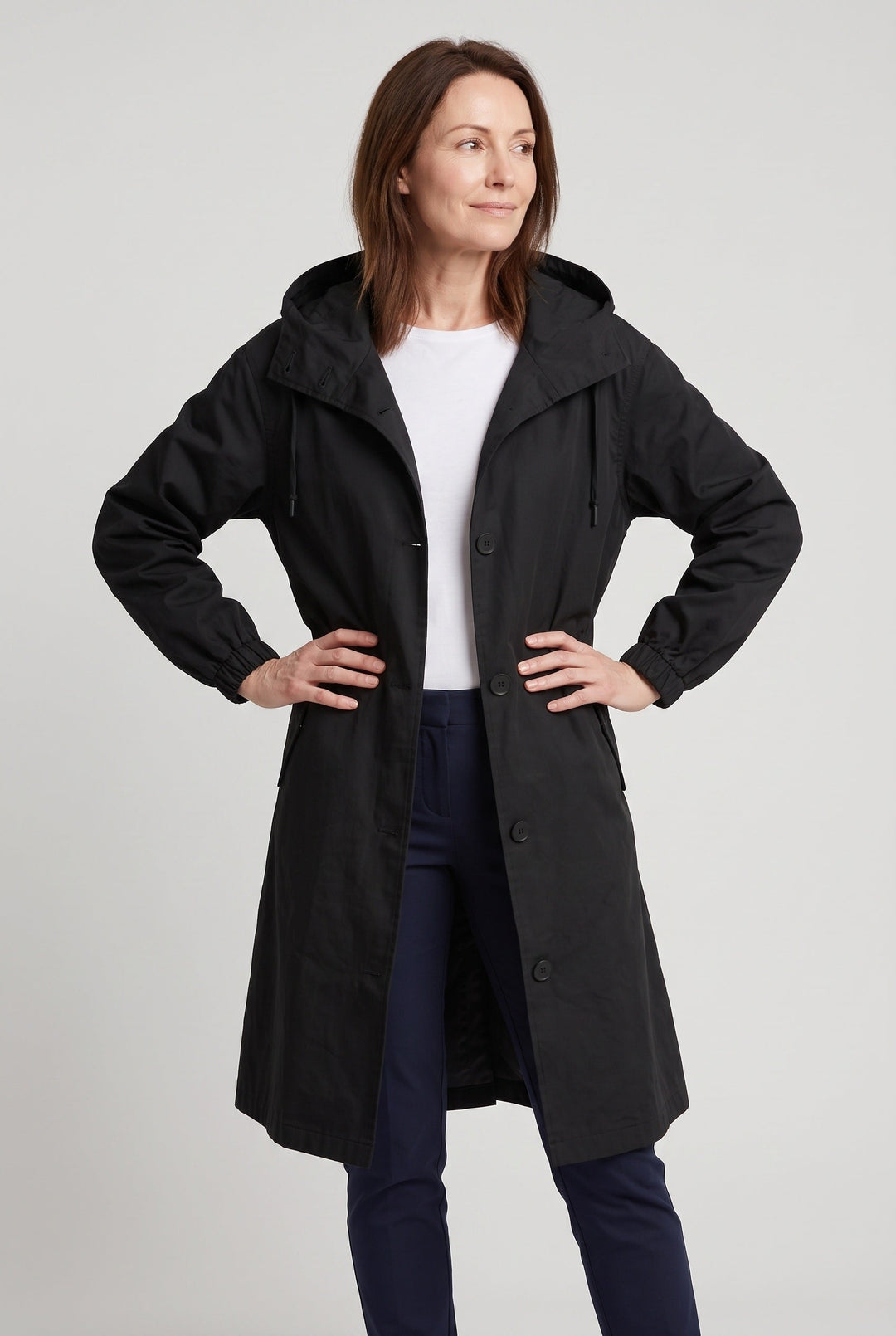 Jordan oversized hood longline rain coat – image 4