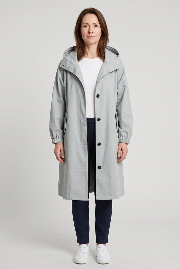 Jordan oversized hood longline rain coat