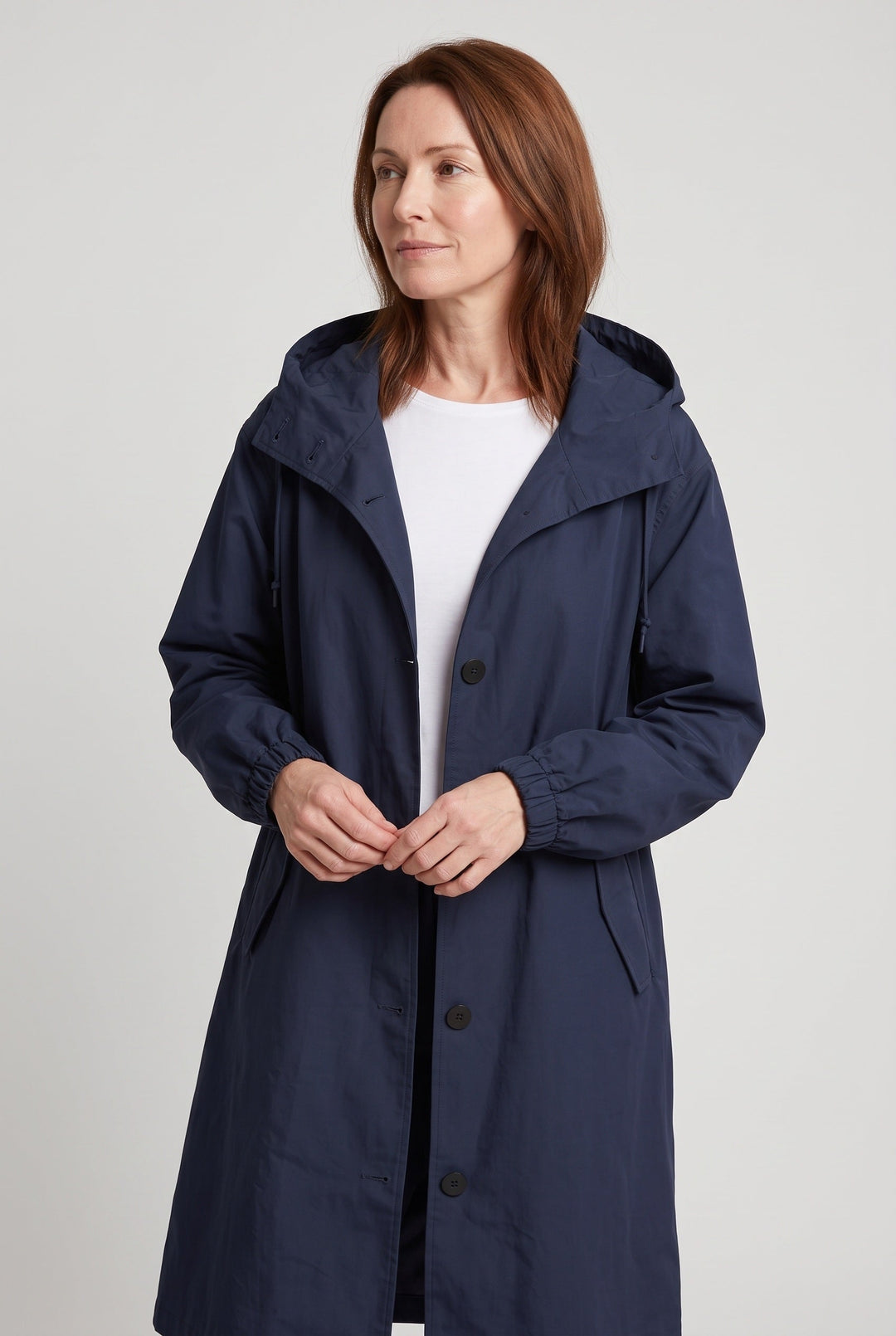 Jordan oversized hood longline rain coat – image 5