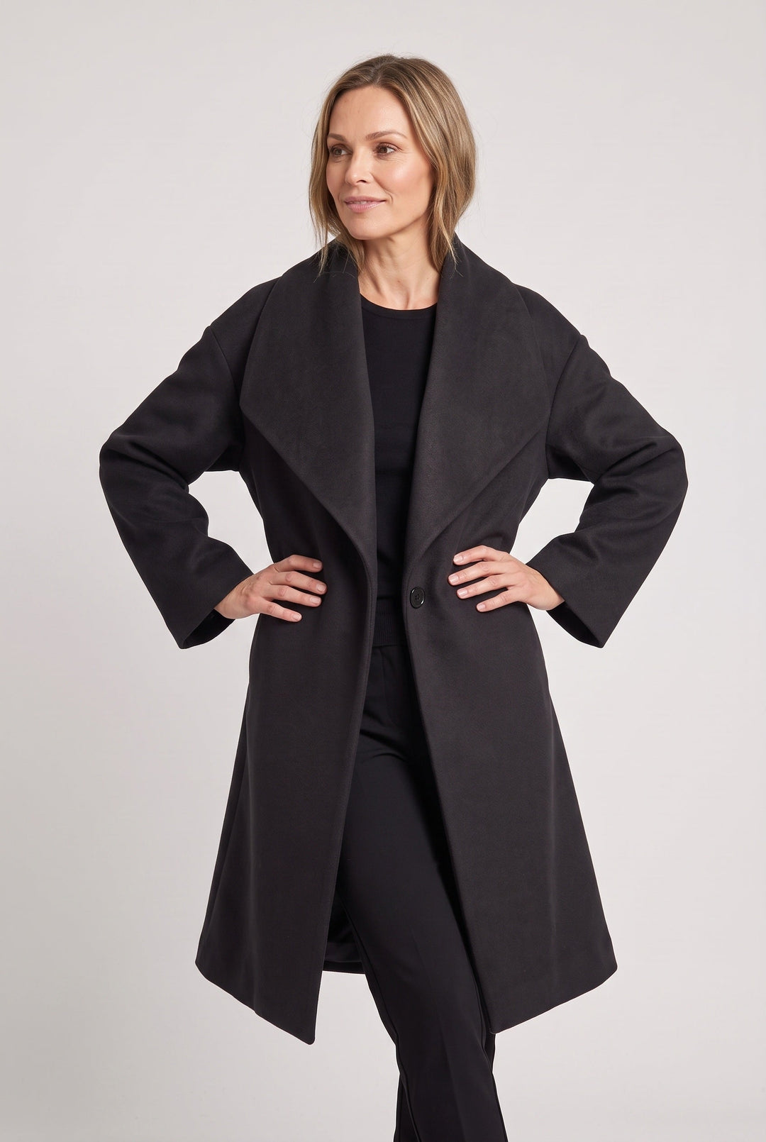 Aubrey oversized shawl collar coat – image 3