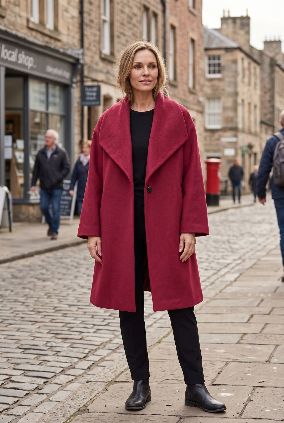 Aubrey oversized shawl collar coat – image 2