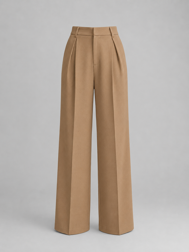Cosima front pleated wide leg trousers – image 4