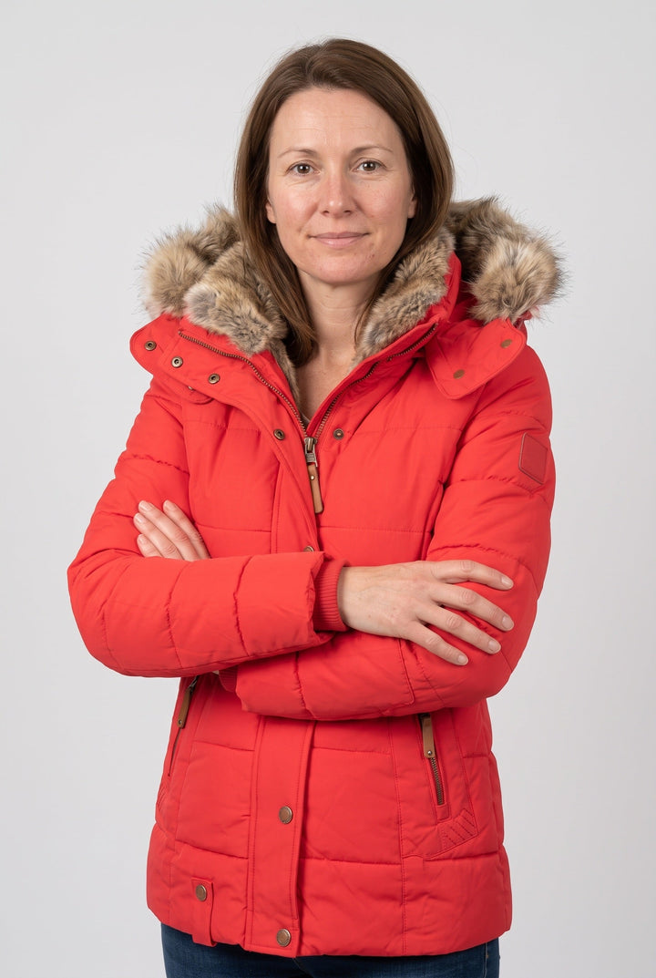Laurel faux fur hood quilted jacket – image 7
