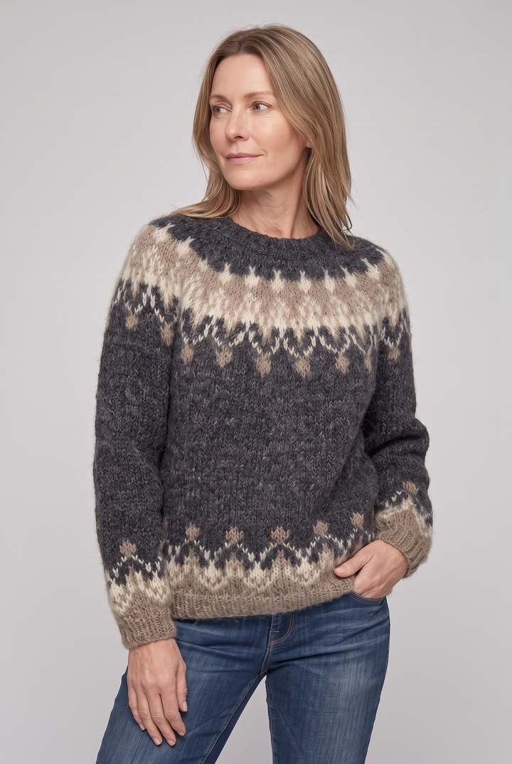 Anniston nordic snowflake knit sweater – image 4