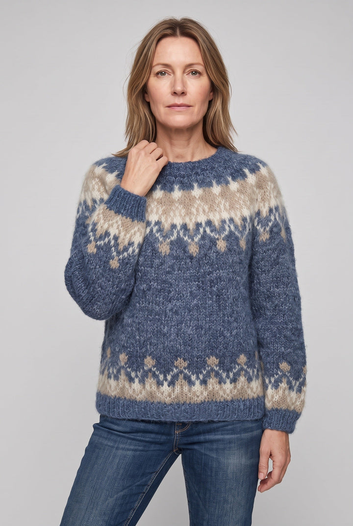 Anniston nordic snowflake knit sweater – image 6