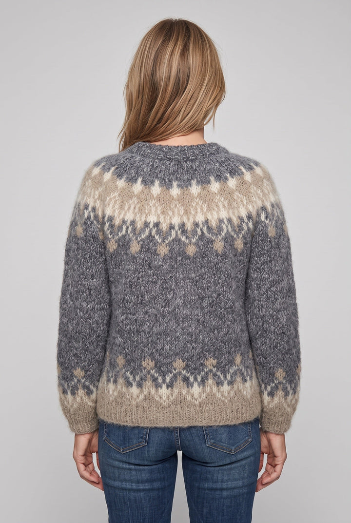 Anniston nordic snowflake knit sweater – image 2