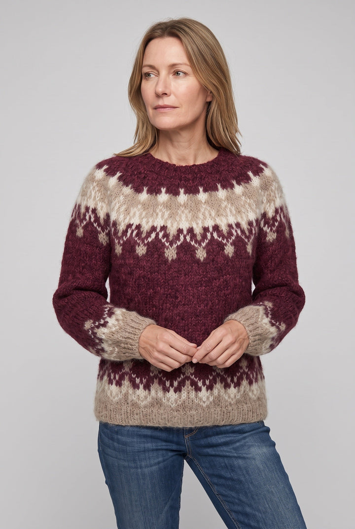 Anniston nordic snowflake knit sweater – image 5