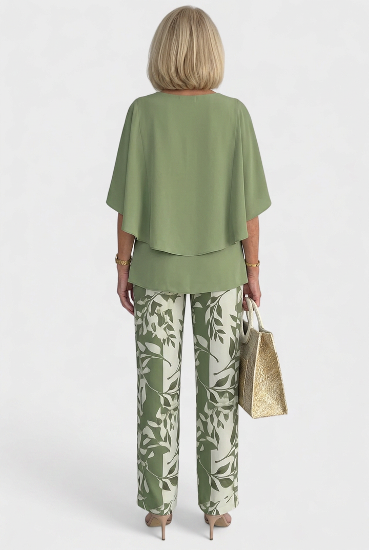 Kendall printed two piece set with layered top – image 2