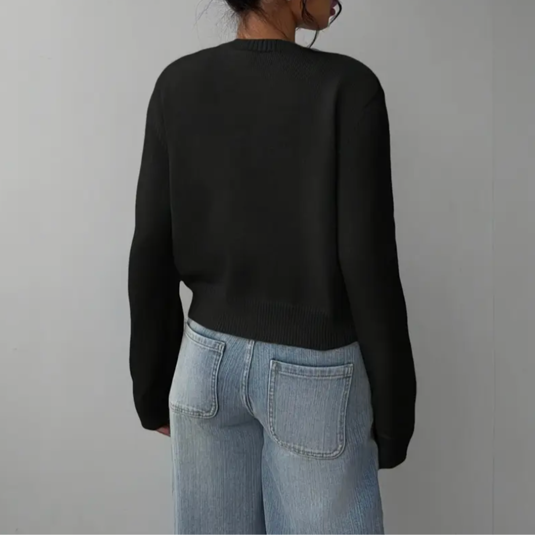 Hailey cropped crew neck cardigan – image 11
