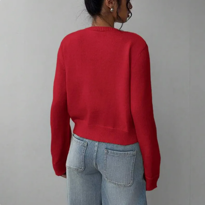 Hailey cropped crew neck cardigan – image 14