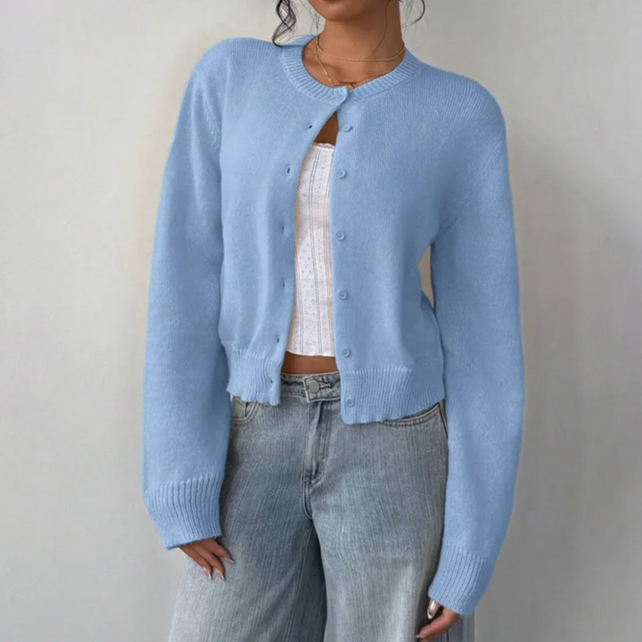 Hailey cropped crew neck cardigan – image 15