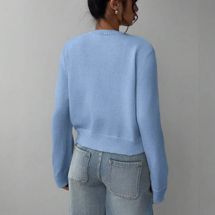 Hailey cropped crew neck cardigan – image 16